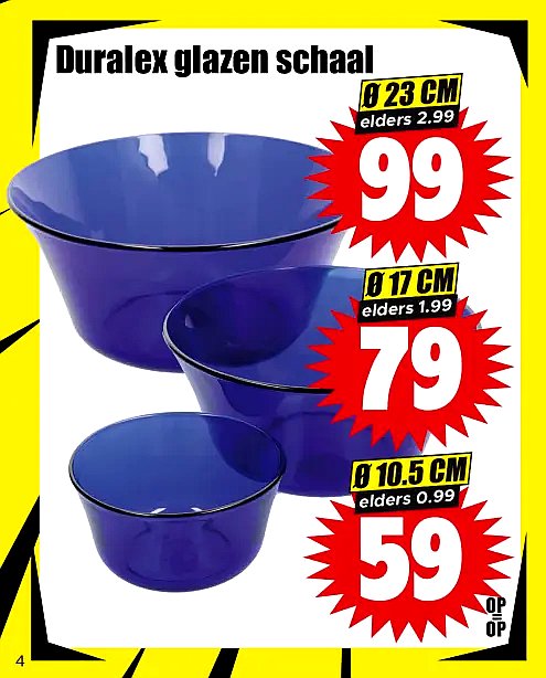 Duralex glazen schaal