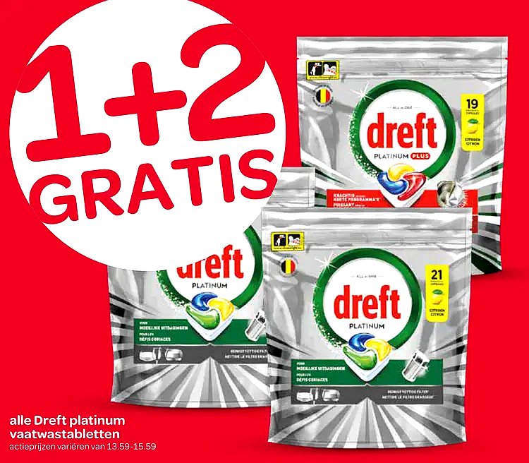 Dreft platinum vaatwastabletten