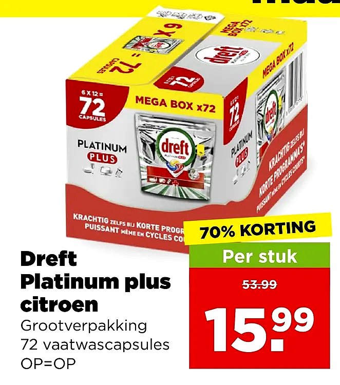 Dreft Platinum Plus Lemon