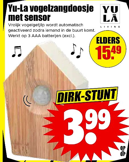 vogelzangdoosje met sensor
