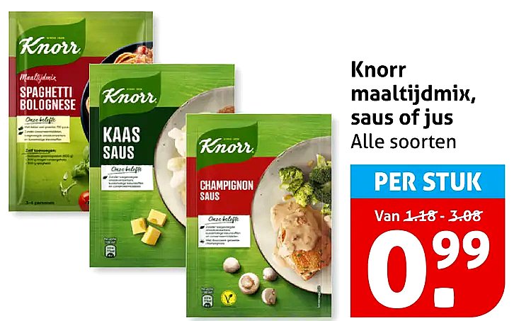 Knorr meal mix, sauce or gravy